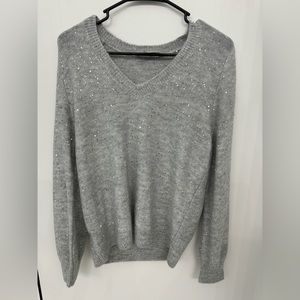 Grey sequenced hoodie from Loft